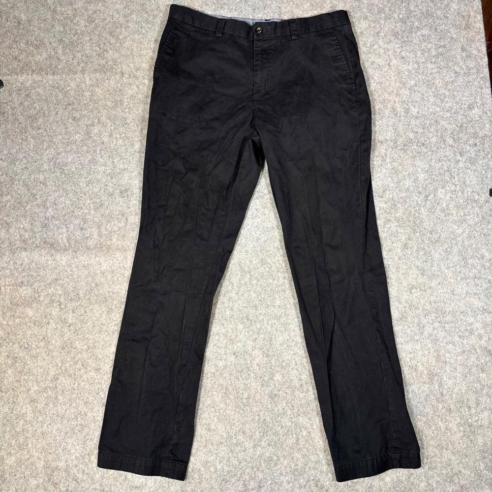 Banana Republic Aiden Chino Pants Mens 36x33 Black Slim Fit Cotton Trousers